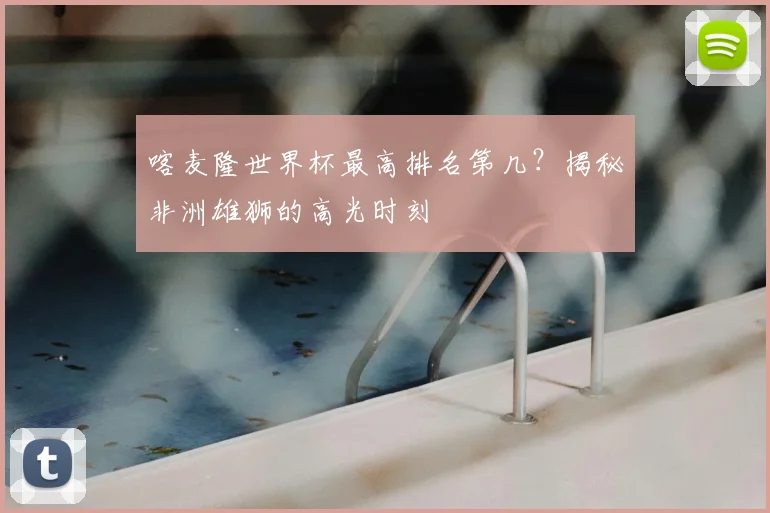 喀麦隆世界杯最高排名第几?揭秘非洲雄狮的高光时刻